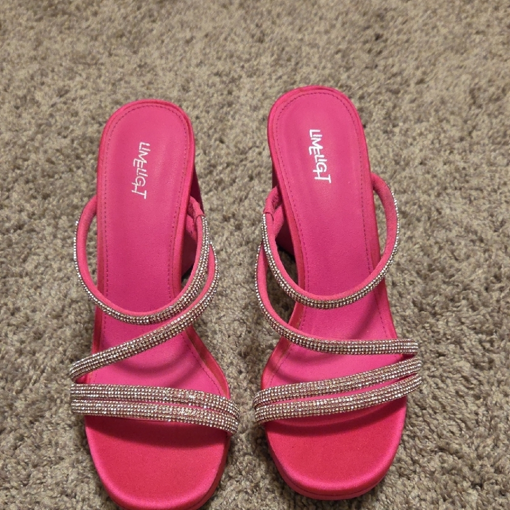 Pink Rhinestone Women's Heels